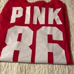 Victoria’s Secret pink campus T-shirt, size extra-large.